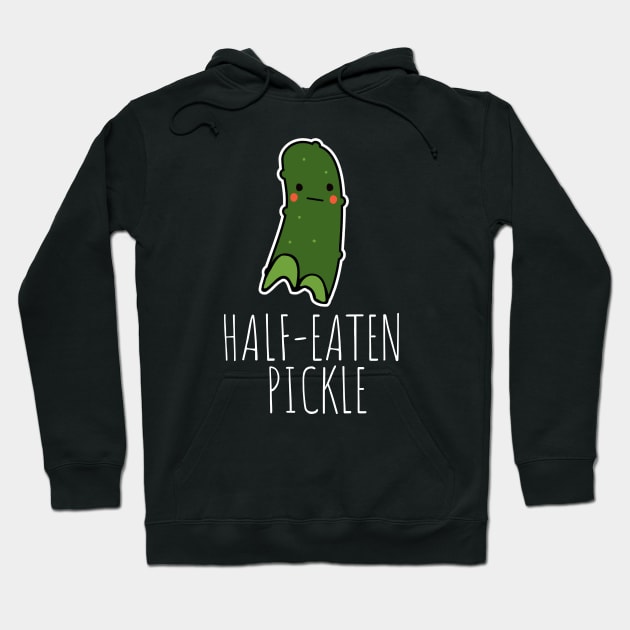 Half-Eaten Pickle Funny Hoodie by DesignArchitect